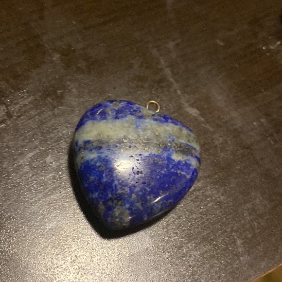 BOGO 🎃Natural Lapiz Heart-Shaped Pendant/ Charm - Picture 4 of 13